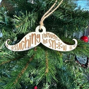 Stashing through‎ the snow ornament